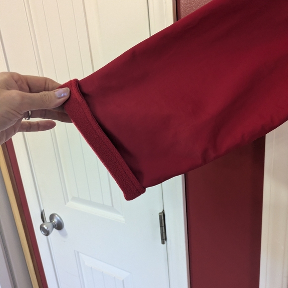 Eileen Fisher Red Long Jacket With Fleece Lining - Like New Condition - Picture 3 of 7